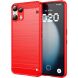 Силіконовий (TPU) чохол UniCase Carbon для Nothing Phone (3a) Lite - Red (405405R). Фото 1 з 8