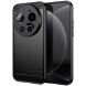 Силиконовый (TPU) чехол UniCase Carbon для Xiaomi 17 Ultra - Black (407505B). Фото 1 из 8