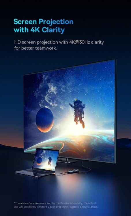 USB HUB Baseus AcmeJoy 5 in 1 (WKJZ010213) - Dark Gray: фото 18 из 27