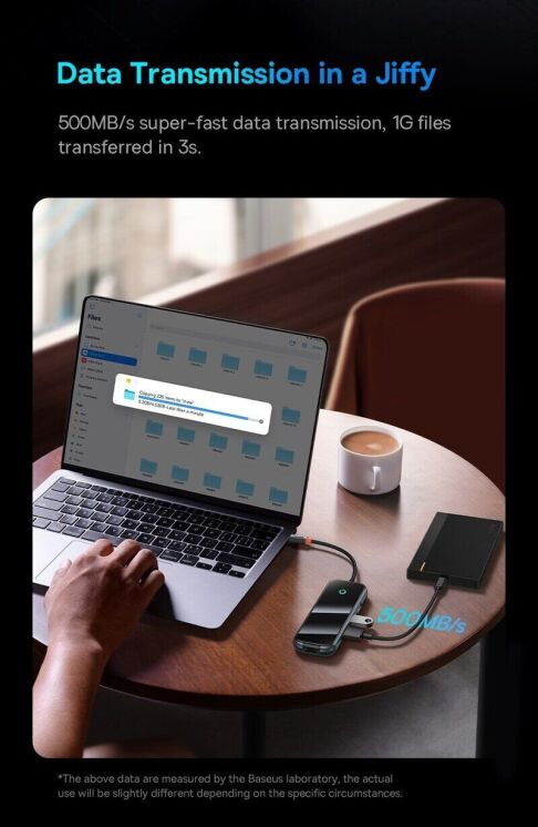 USB HUB Baseus AcmeJoy 5 in 1 (WKJZ010213) - Dark Gray: фото 16 из 27