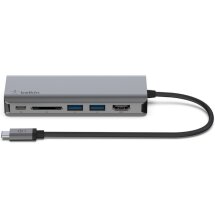 USB HUB Belkin 6 in 1 Multiport Dock (AVC008BTSGY) - Grey: фото 1 из 14