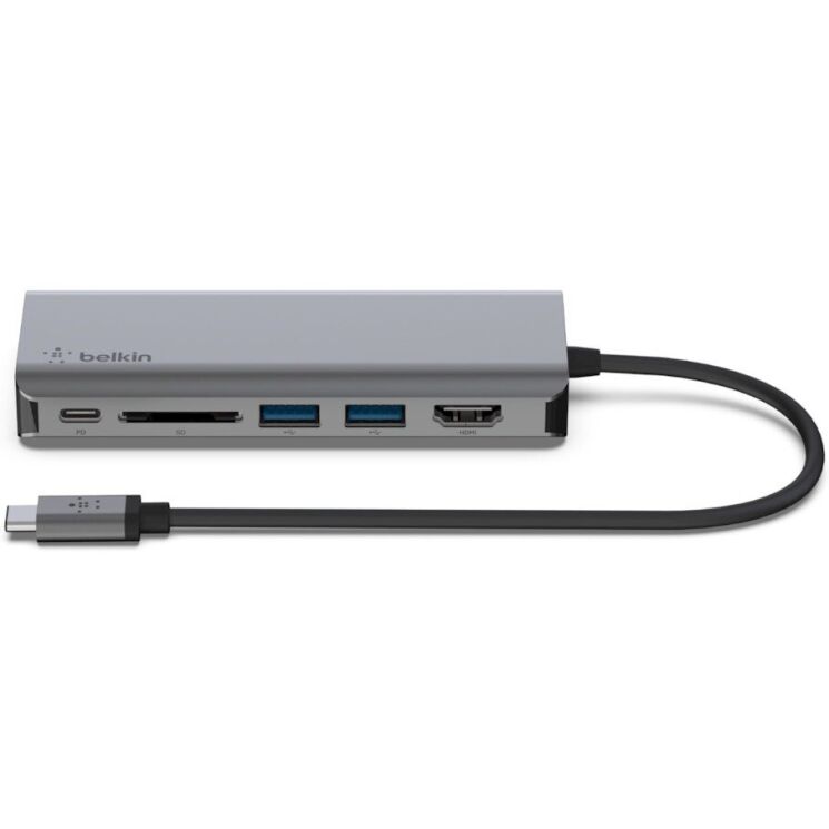 USB HUB Belkin 6 in 1 Multiport Dock (AVC008BTSGY) - Grey: фото 1 из 14