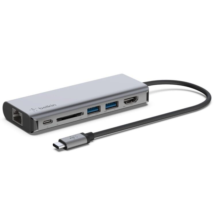USB HUB Belkin 6 in 1 Multiport Dock (AVC008BTSGY) - Grey: фото 2 из 14