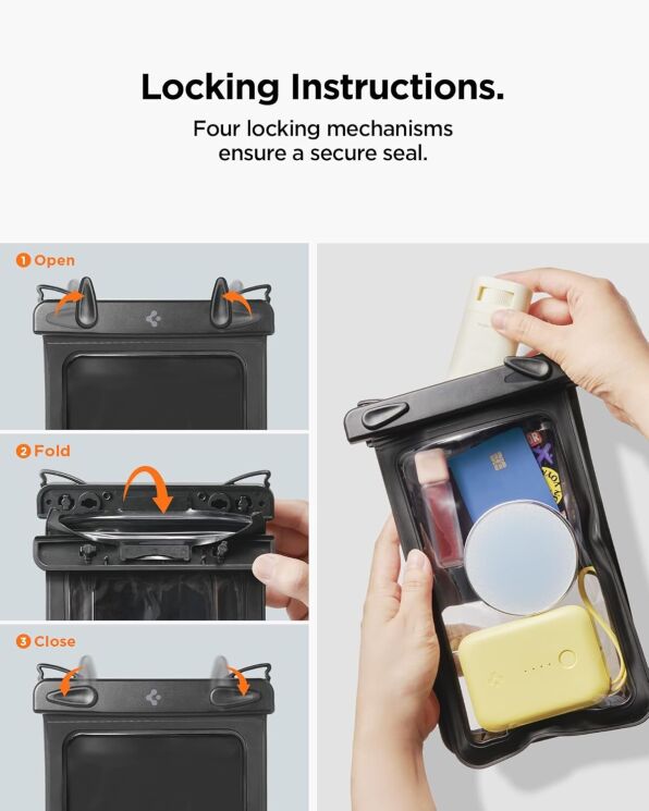 Влагозащитный чехол Spigen (SGP) A603 Universal Waterproof Case (ACS09745) - Black: фото 13 из 13
