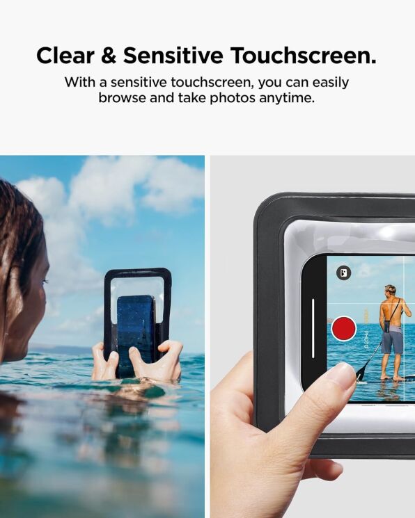 Влагозащитный чехол Spigen (SGP) A603 Universal Waterproof Case (ACS09745) - Black: фото 9 из 13