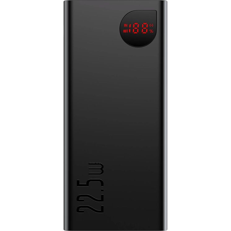 Зовнішній акумулятор Baseus Adaman Digital Display 22.5W (10000mAh) PPAD070001 - Black: фото 1 з 26