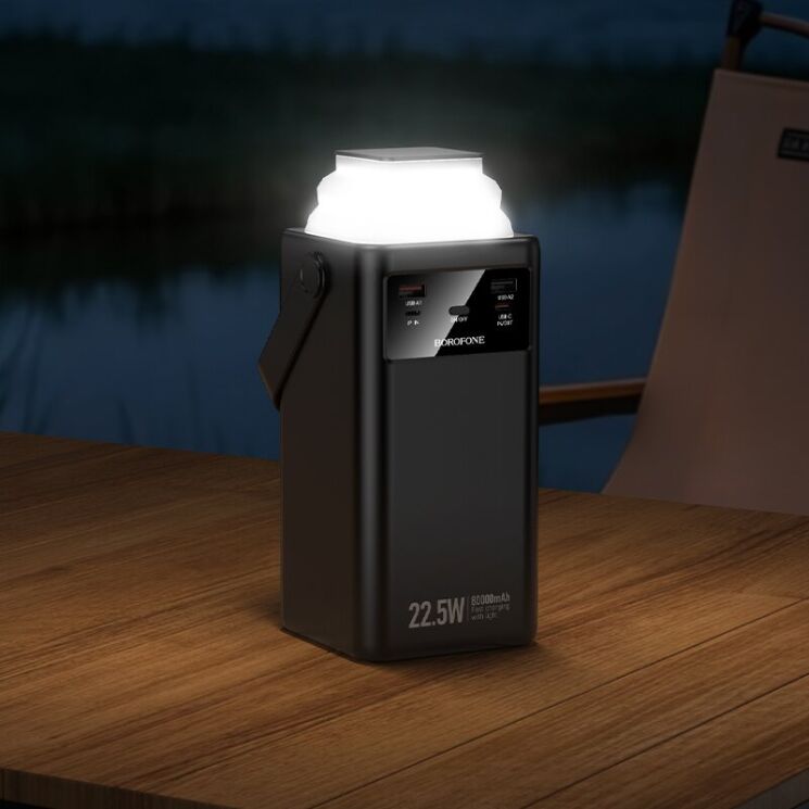 Зовнішній акумулятор BOROFONE BJ65B 22.5W + PD20W (80000mAh) - Black: фото 9 з 9