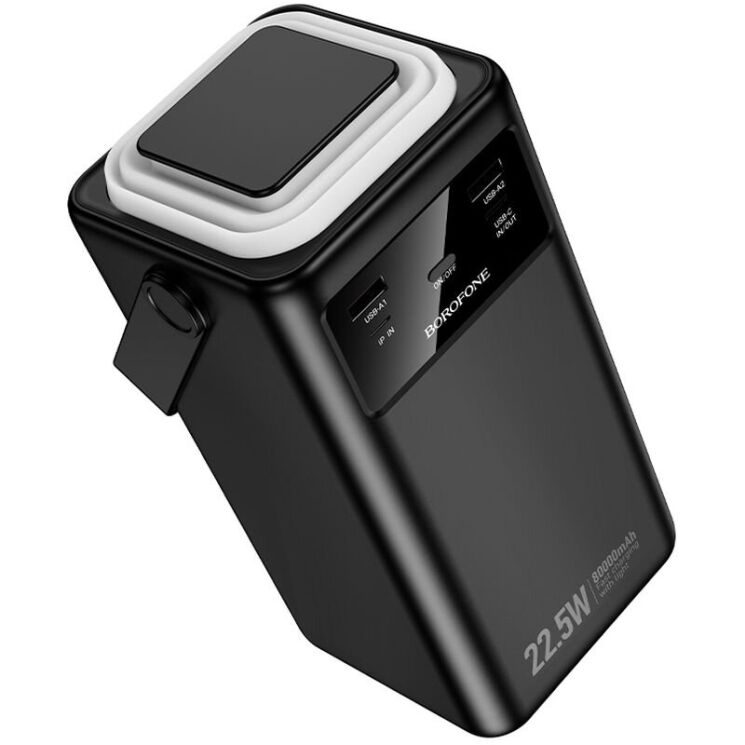 Зовнішній акумулятор BOROFONE BJ65B 22.5W + PD20W (80000mAh) - Black: фото 6 з 9