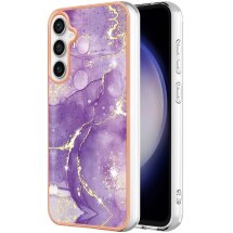 Захисний чохол Deexe Marble Case для Samsung Galaxy S24 FE (S721) - Purple: фото 1 из 1