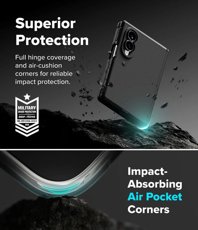 Защитный чехол Ringke Onyx Flap для Samsung Galaxy Fold 8 (8800380460515) - Black (424577B) Защитный чехол Ringke Onyx Flap для Samsung Galaxy Fold 8 (8800380460515) - Black: фото 7 из 21