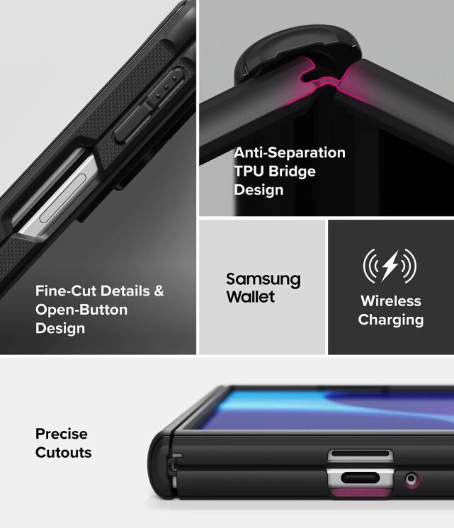 Защитный чехол Ringke Onyx Flap для Samsung Galaxy Fold 8 (8800380460515) - Black (424577B) Защитный чехол Ringke Onyx Flap для Samsung Galaxy Fold 8 (8800380460515) - Black: фото 14 из 21