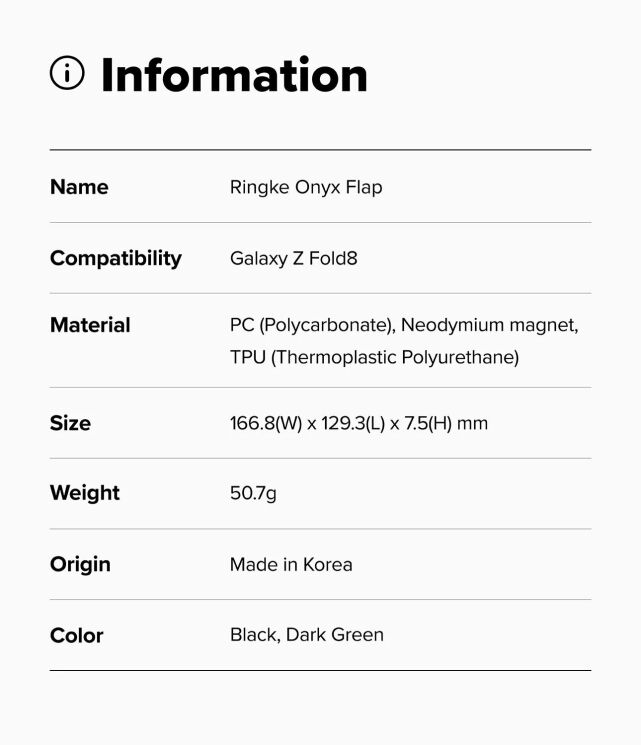 Защитный чехол Ringke Onyx Flap для Samsung Galaxy Fold 8 (8800380460515) - Black (424577B) Защитный чехол Ringke Onyx Flap для Samsung Galaxy Fold 8 (8800380460515) - Black: фото 21 из 21