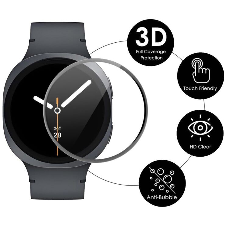 Захисна плівка ENKAY 3D Curved Film для Samsung Galaxy Watch 8 (44mm) - Black: фото 2 з 7