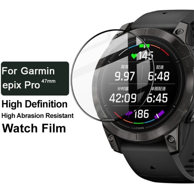 Захисна плівка IMAK Watch Film для Garmin Epix Pro (Gen 2) 47mm - Black: фото 4 з 9