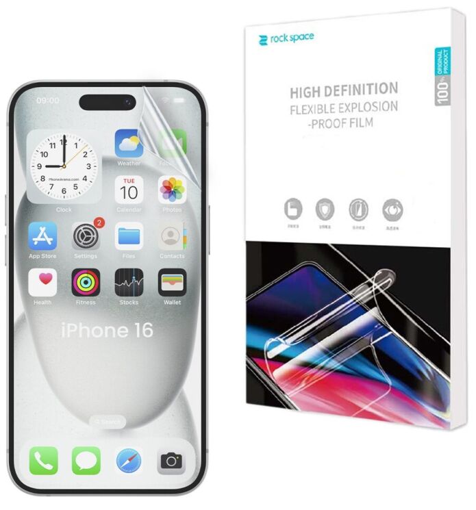 Защитная пленка на экран RockSpace SuperClear для Apple iPhone 16: фото 1 из 10