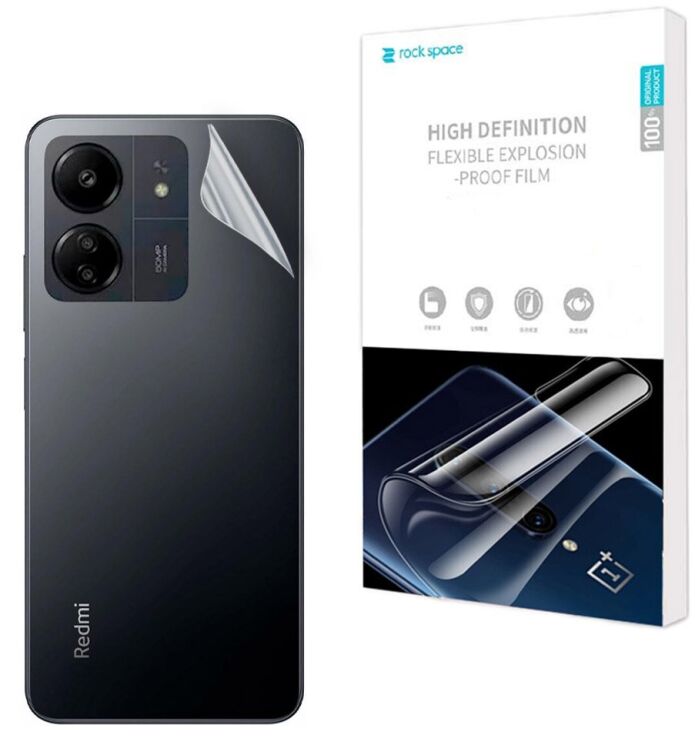 Захисна плівка на задню панель RockSpace Explosion-Proof SuperClear для Xiaomi Redmi 13C / Poco C65: фото 1 з 9