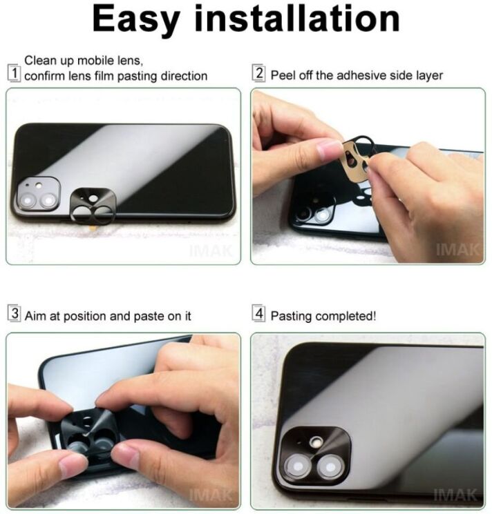 Защитная рамка IMAK Camera Styling для Motorola Edge 50 Fusion - Black: фото 8 из 9