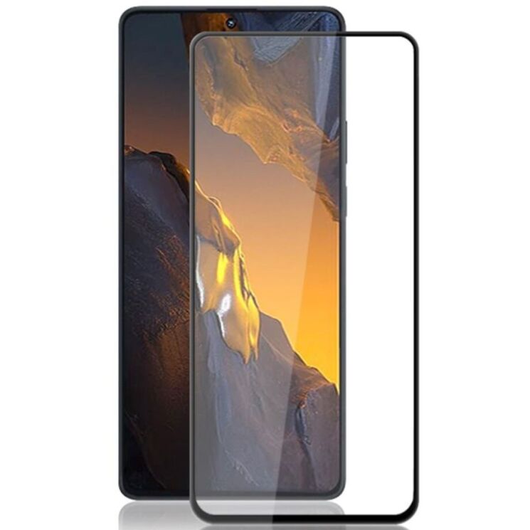 Захисне скло AMORUS Full Glue Tempered Glass для Xiaomi Poco F5 / Redmi Note 12 Turbo - Black: фото 1 з 7