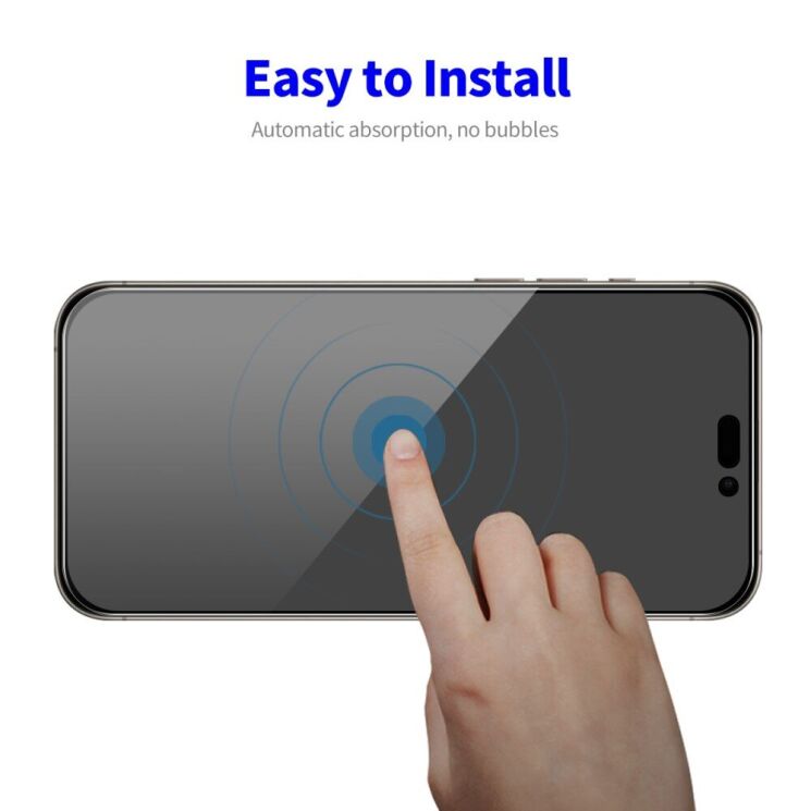 Захисне скло ENKAY Privacy для Apple iPhone 15 Pro - Black: фото 7 з 9