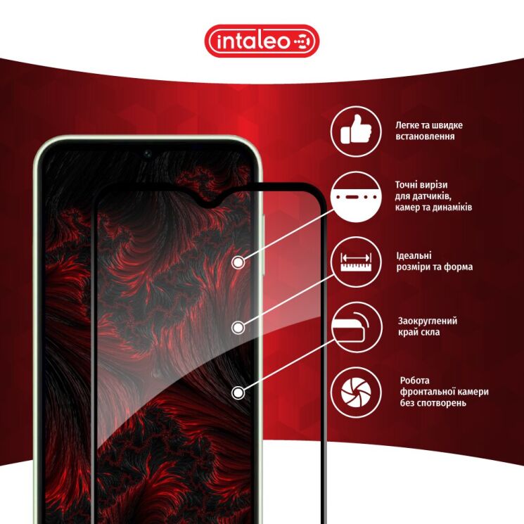 Защитное стекло Intaleo Full Glue для Samsung Galaxy A15 (A155) - Black: фото 4 из 9