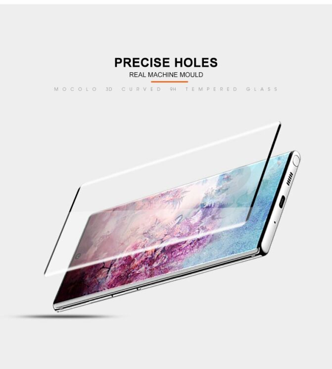 Защитное стекло MOCOLO 3D Curved Full Size для Samsung Galaxy Note 10+ (N975) - Black: фото 10 из 13