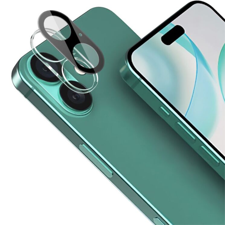 Захисне скло на камеру IMAK Black Glass Lens для Apple iPhone 16 / 16 Plus - Black: фото 2 з 9