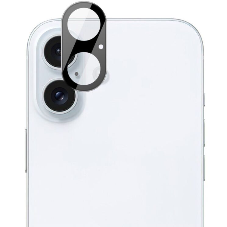 Захисне скло на камеру IMAK Black Glass Lens для Apple iPhone 16 / 16 Plus - Black: фото 3 з 9