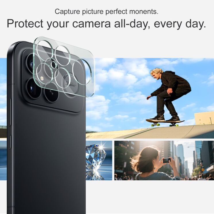 Защитное стекло на камеру IMAK Integrated Lens Protector для Xiaomi Poco F8 Ultra: фото 4 из 7