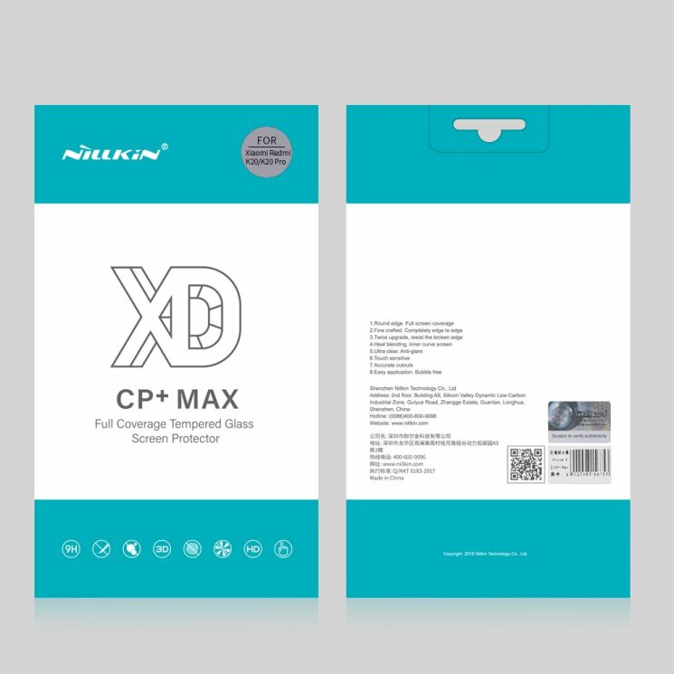 Захисне скло NILLKIN XD CP+ MAX для Xiaomi Mi 9T / Redmi K20 / Redmi K20 Pro - Black: фото 18 з 18