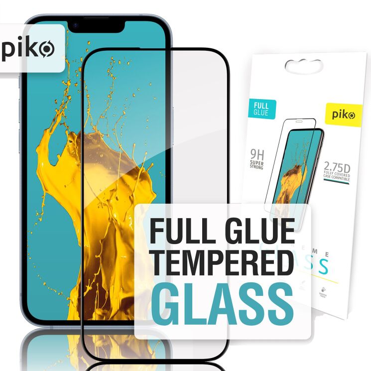Защитное стекло Piko Full Glue для Apple iPhone 14 - Black: фото 1 из 5