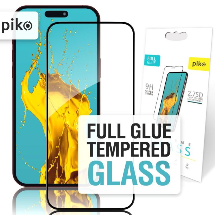 Защитное стекло Piko Full Glue для Apple iPhone 15 Pro Max - Black: фото 1 из 5