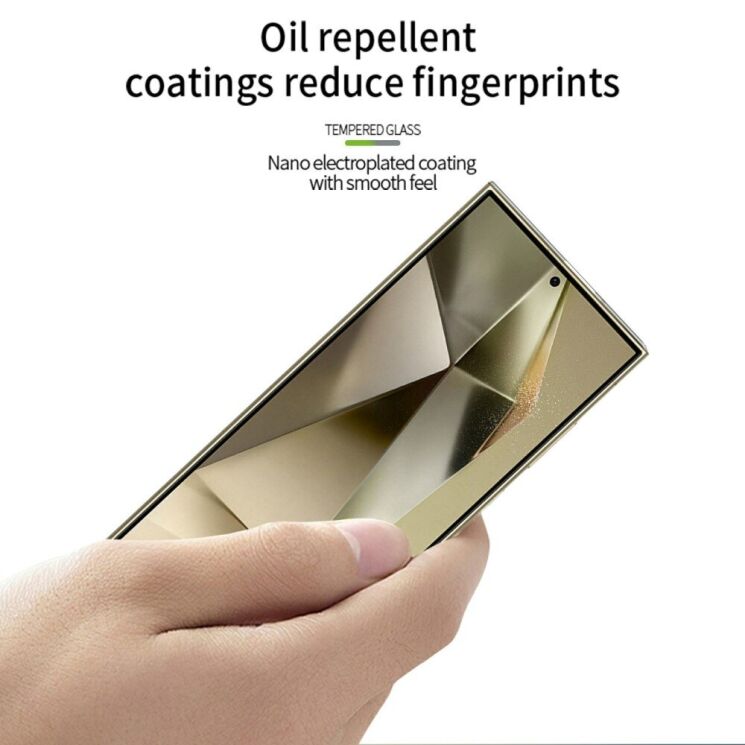 Защитное стекло PINWUYO Full Glue Cover для Samsung Galaxy S25 Ultra (S938) - Black: фото 10 из 14