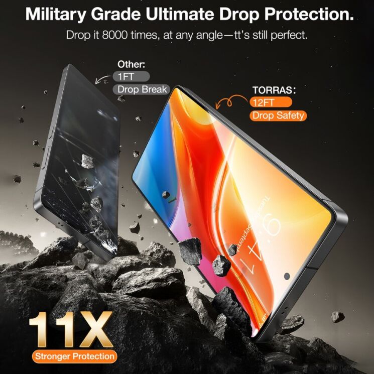 Защитное стекло TORRAS GlassGo для Samsung Galaxy S25 Plus (S936): фото 2 из 6