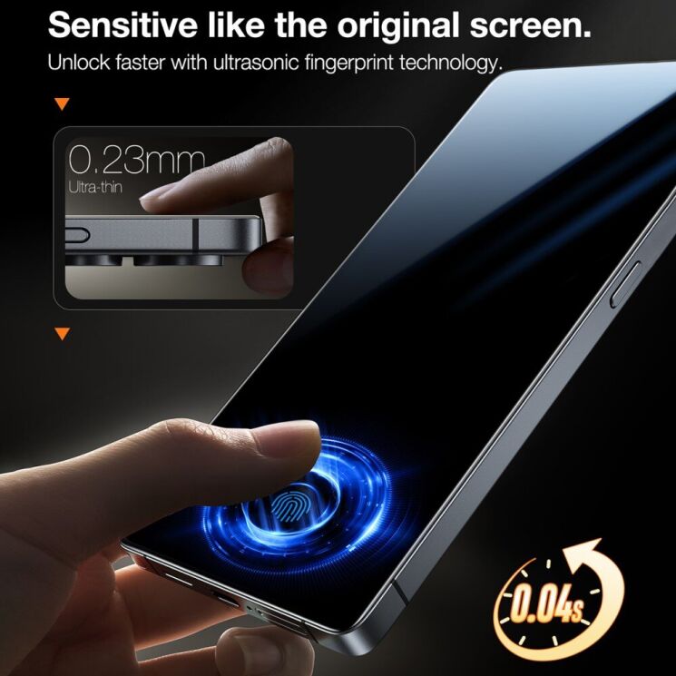 Защитное стекло TORRAS GlassGo для Samsung Galaxy S25 Plus (S936): фото 3 из 6
