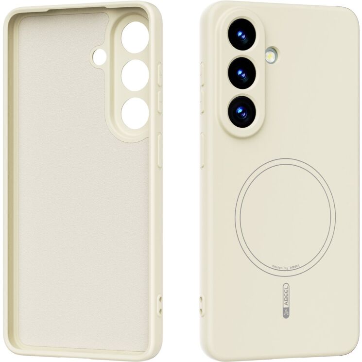 Защитный чехол ABEEL Liquid Silicone Magnetic для Samsung Galaxy S26 (S942) - Beige: фото 2 из 7