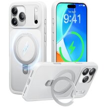 Захисний чохол CASEKOO Frost Matte Stand для iPhone 18 Pro / 17 Pro - White: фото 1 з 9