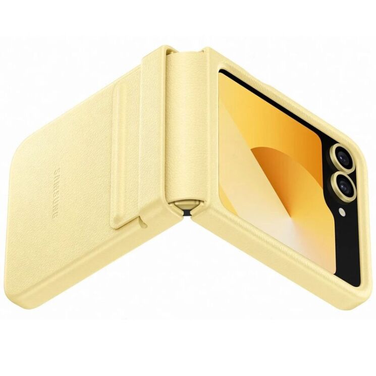 Защитный чехол Copiex Leather Cover (FF) для Samsung Galaxy Flip 6 - Yellow: фото 5 из 6