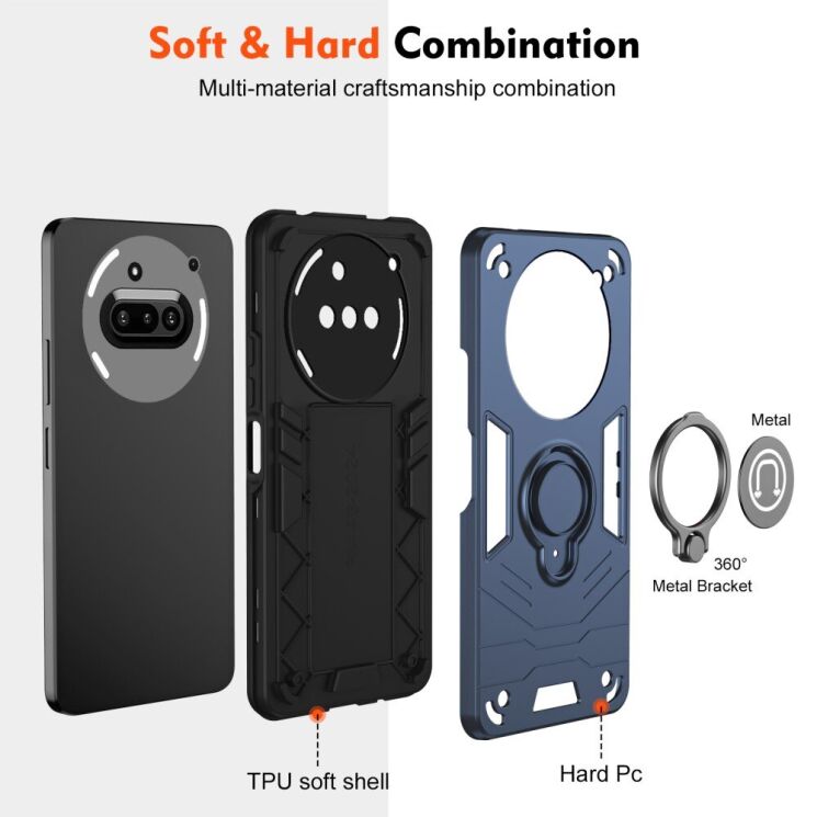 Защитный чехол Deexe Armor Mag для Nothing Phone (3a) - Black: фото 7 из 7