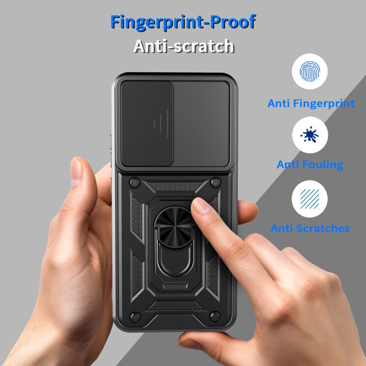 Захисний чохол Deexe Armor Shield для OPPO Reno 14 F/FS - Black: фото 5 з 9