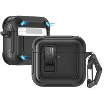Защитный чехол Deexe Carbon Armor для Apple AirPods 4 - Black: фото 1 из 9