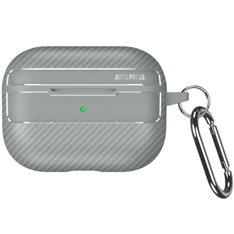Защитный чехол Deexe Carbon Case для AirPods Pro 3 - Grey (390103H) Защитный чехол Deexe Carbon Case для AirPods Pro 3 - Grey: фото 2 из 8