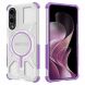 Захисний чохол Deexe Clear Bibercas для Samsung Galaxy S25 Edge (S937) - Purple (377571V). Фото 1 з 7