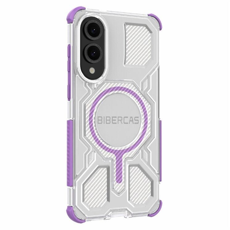 Захисний чохол Deexe Clear Bibercas для Samsung Galaxy S25 Edge (S937) - Purple: фото 3 з 7