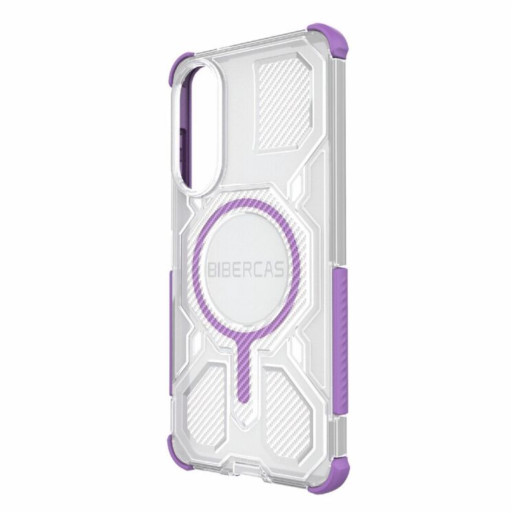 Захисний чохол Deexe Clear Bibercas для Samsung Galaxy S25 Edge (S937) - Purple: фото 4 з 7