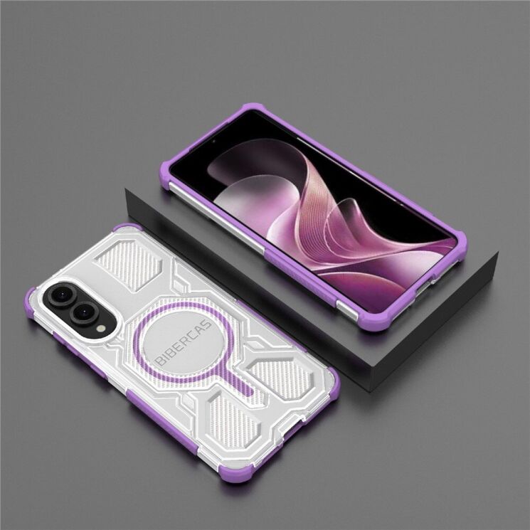 Захисний чохол Deexe Clear Bibercas для Samsung Galaxy S25 Edge (S937) - Purple: фото 7 з 7