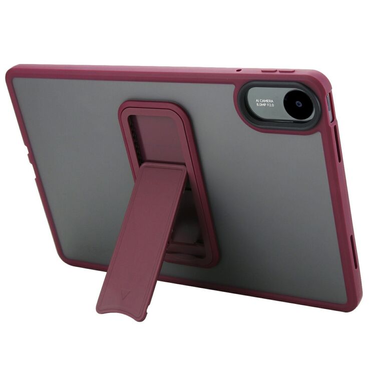 Защитный чехол Deexe Crystal Kickstand для Xiaomi Redmi Pad 2 - Wine Red: фото 2 из 11