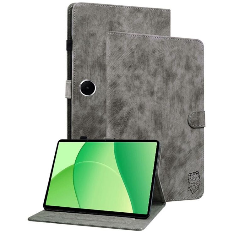 Захисний чохол Deexe Cute Tiger для OPPO Pad SE - Grey: фото 1 з 6