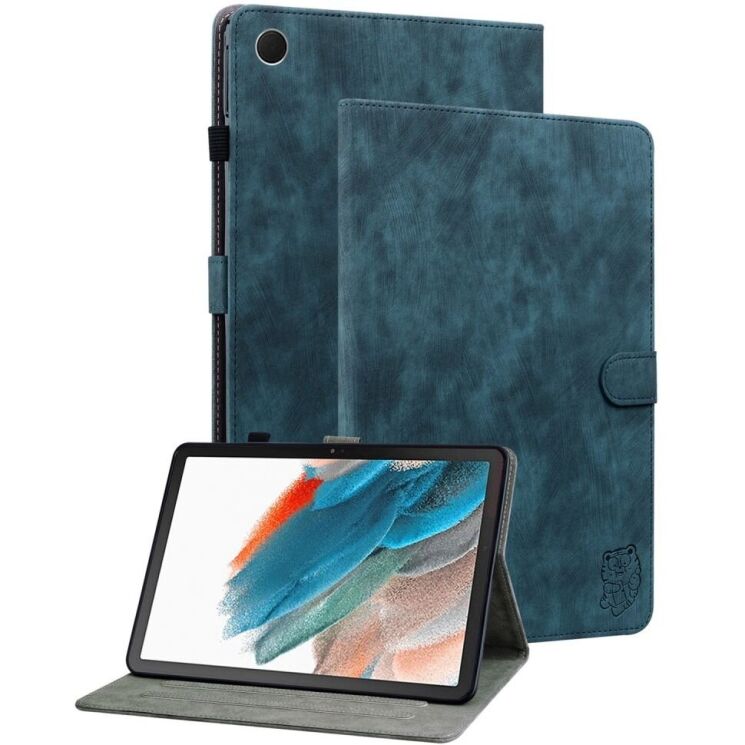 Защитный чехол Deexe Cute Tiger для Samsung Galaxy Tab A9 (X110/115) - Dark Blue: фото 1 из 10