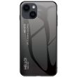 Захисний чохол Deexe Gradient Color для iPhone 15 - Black / Grey (329369BH)