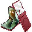 Защитный чехол Deexe Hinge Case MagSafe для Motorola Razr 60 Ultra - Red (380405R)